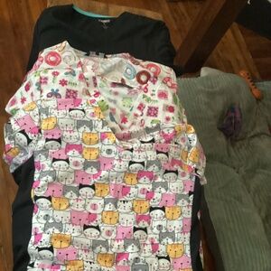 4 large nursing scrubs